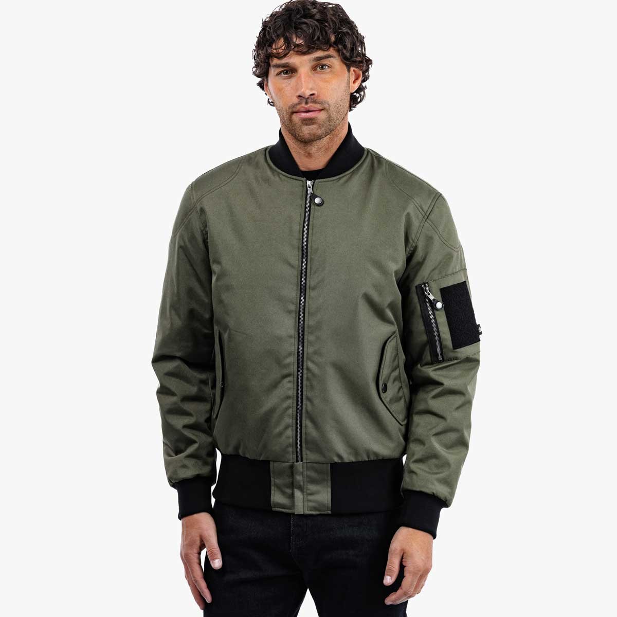 Spada Airforce MA1 CE WP Bomber Jacket Olive - Image 5