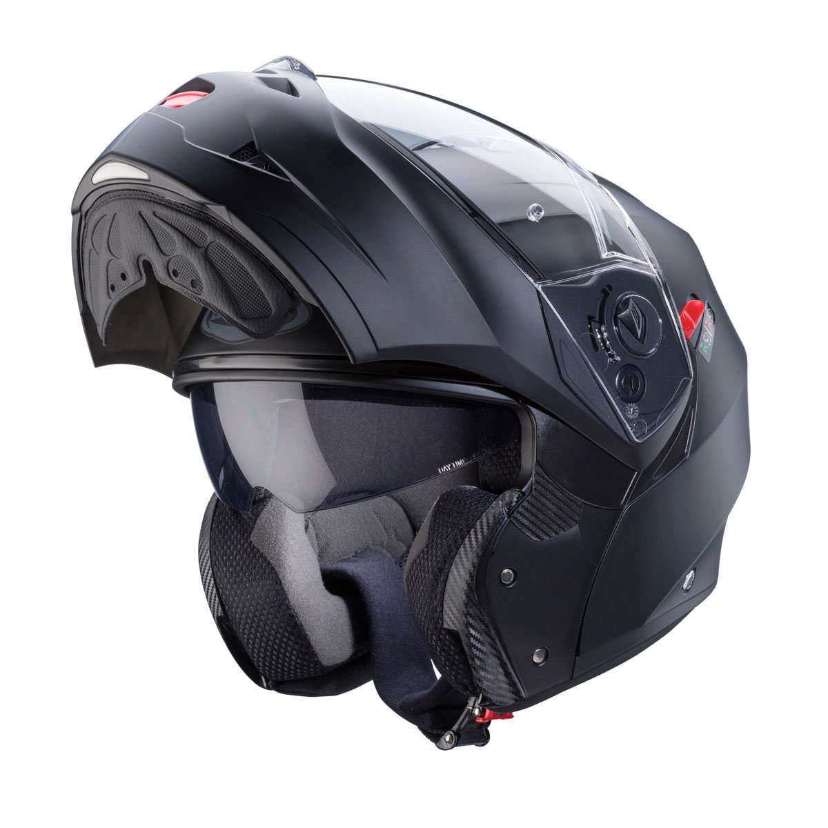 Caberg Duke X Matt Black Flip Up Motorcycle Helmet - Image 2
