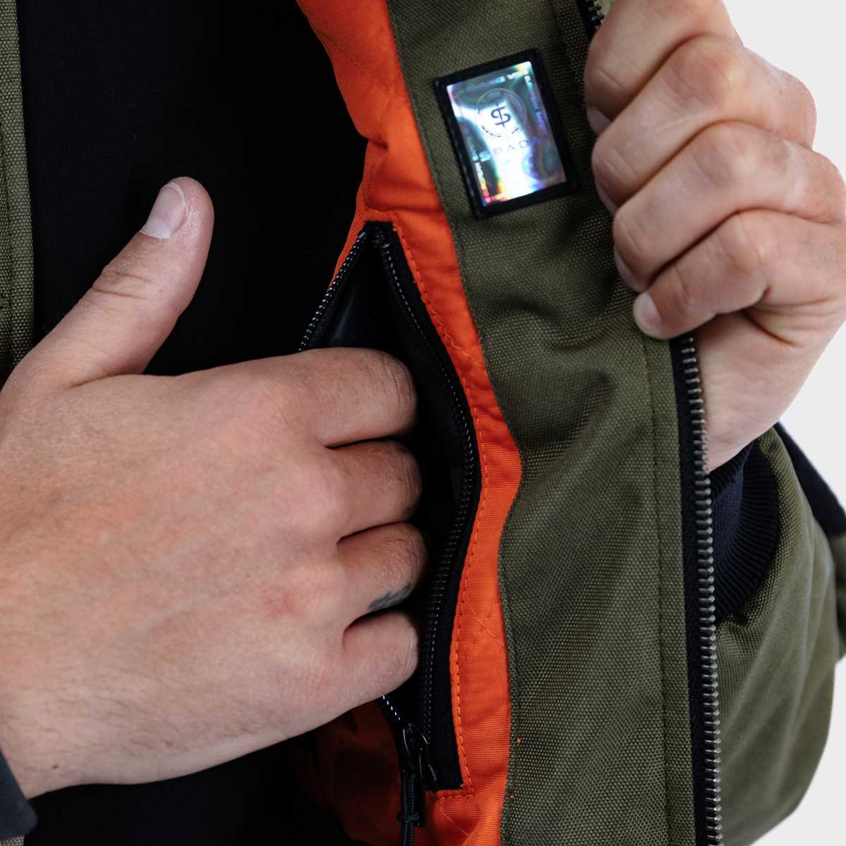 Spada Airforce MA1 CE WP Bomber Jacket Olive - Image 4