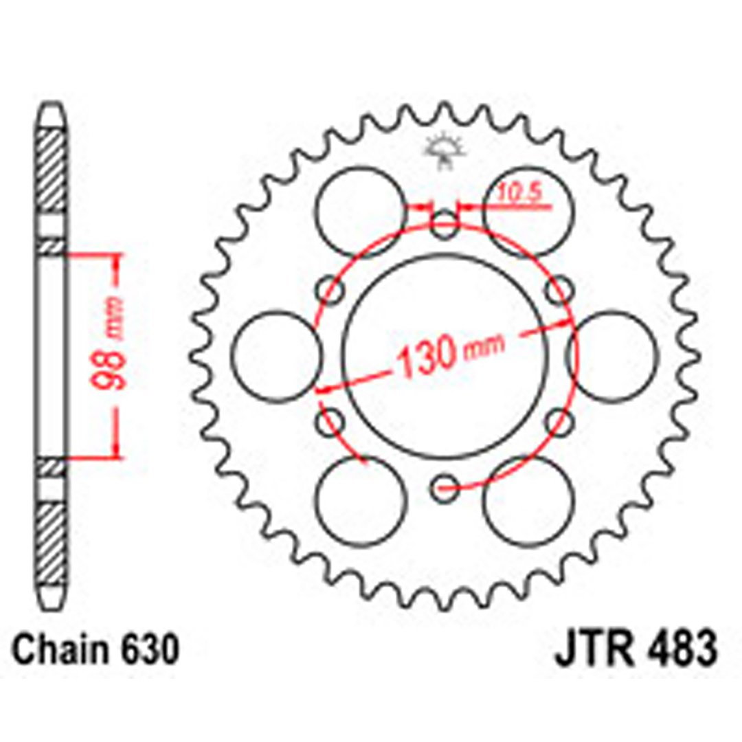 JT Rear Sprockets R/W 483-35T KAW.