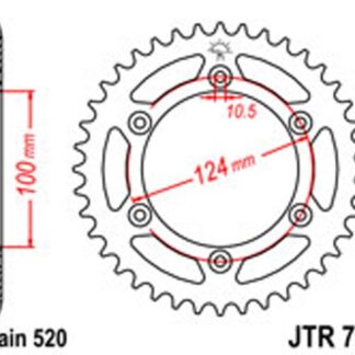 JT Rear Sprockets R/W 735-37 DUCATI
