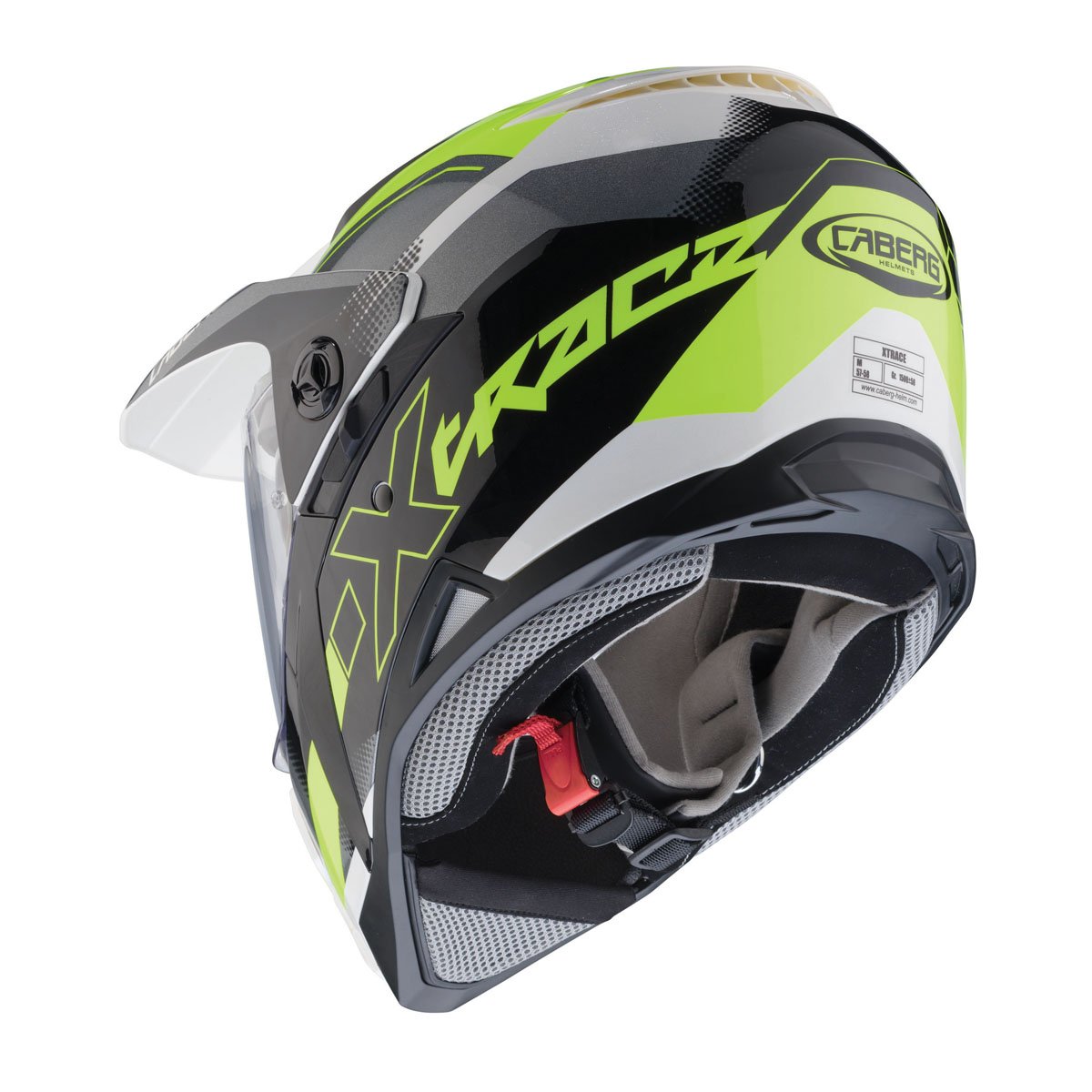 Caberg X-Trace Spark Matt Black/Anthracite/Yellow/Fluo Full Face Motorcycle Helmet - Image 3