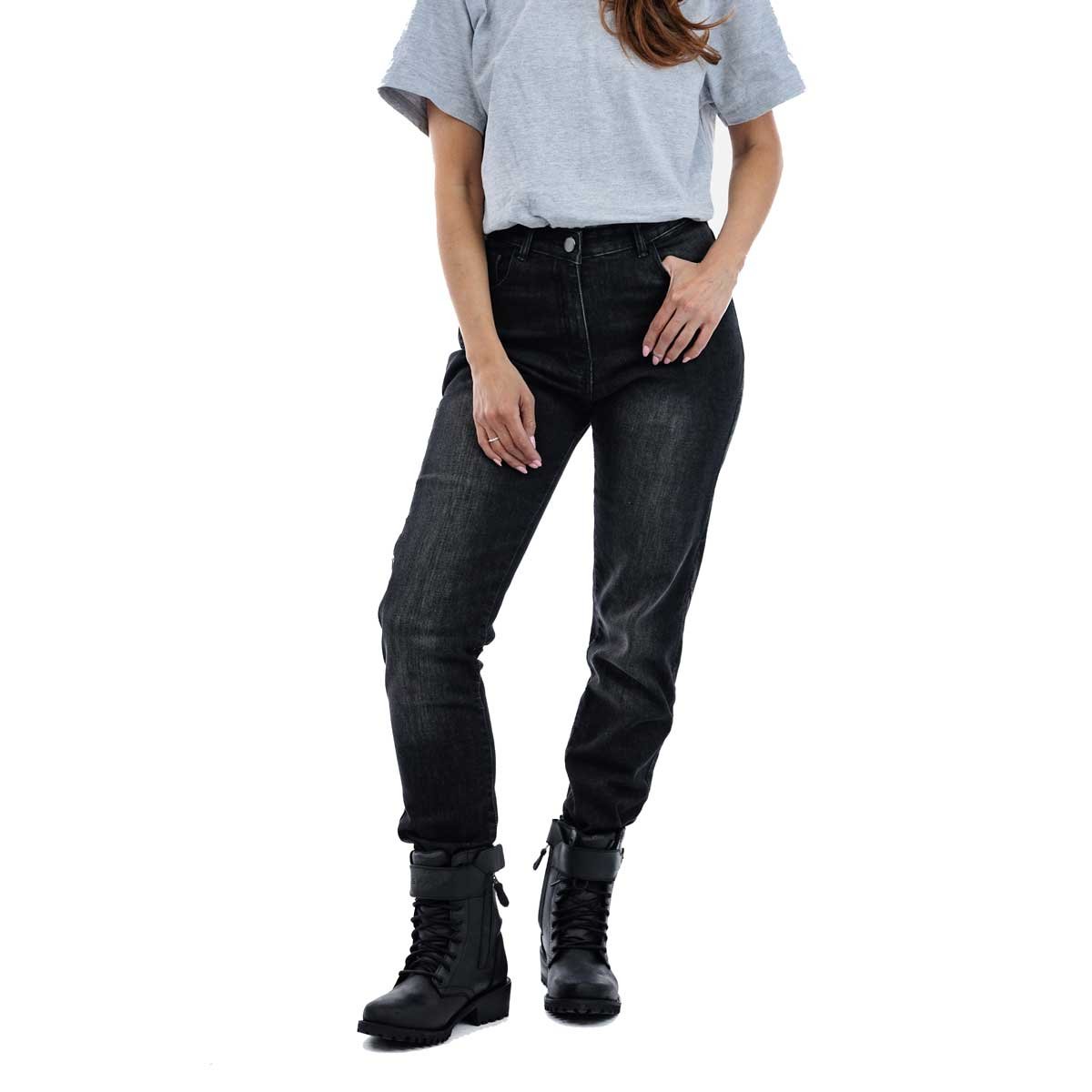 Spada Drifter CE Ladies Jeans Washed Black - Image 5