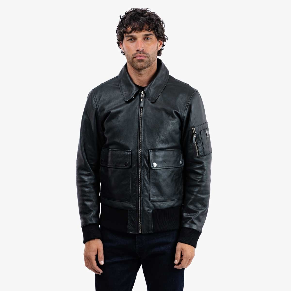 Spada Turbine CE Leather Bomber Jacket Black - Image 3