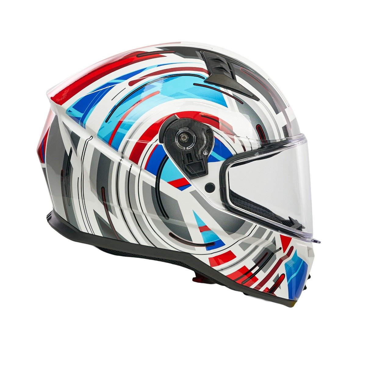 Spada Raiden 3 Cyclone White/Red/Blue Helmet - Image 7