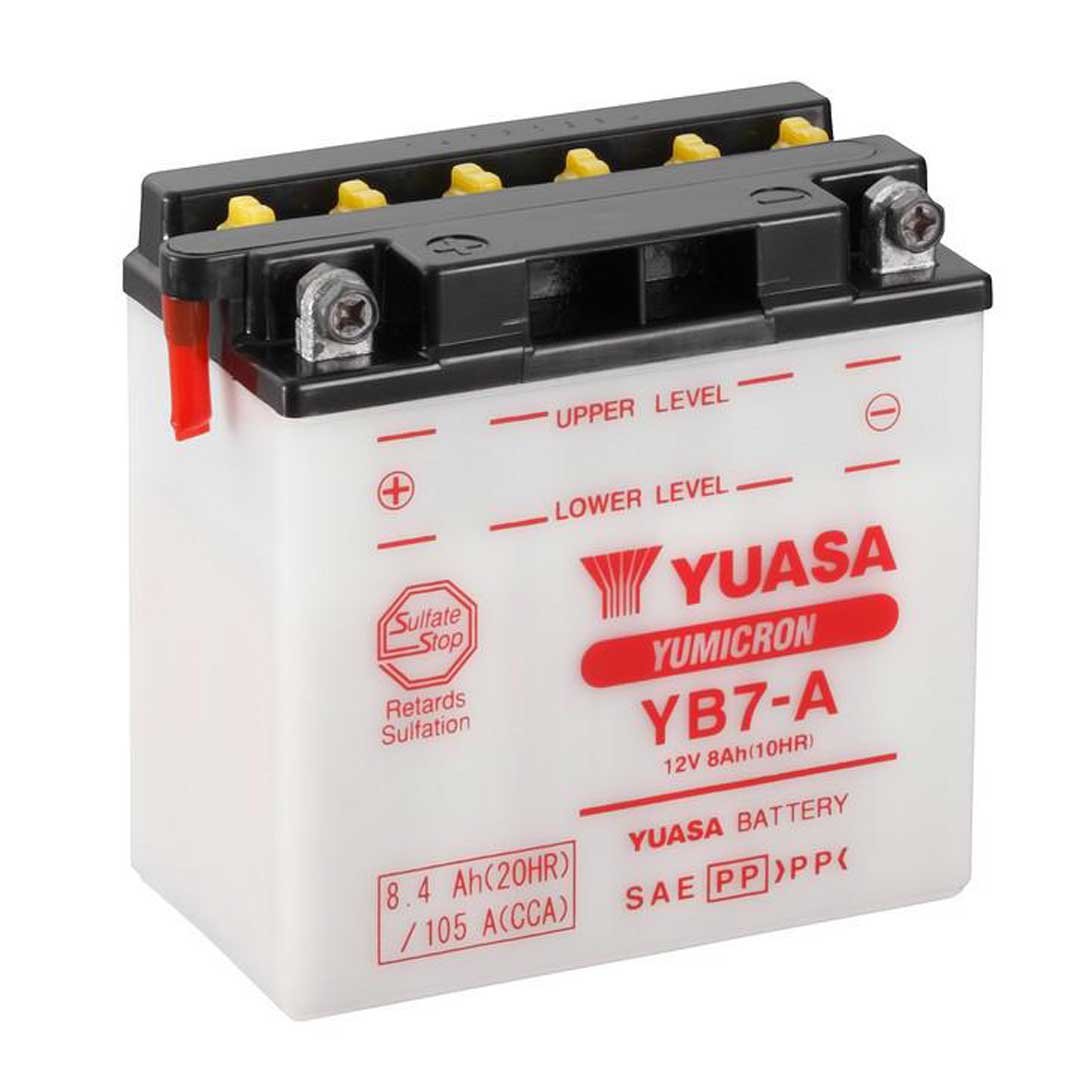 Yuasa Batteries YB7-A (CP) With Acid