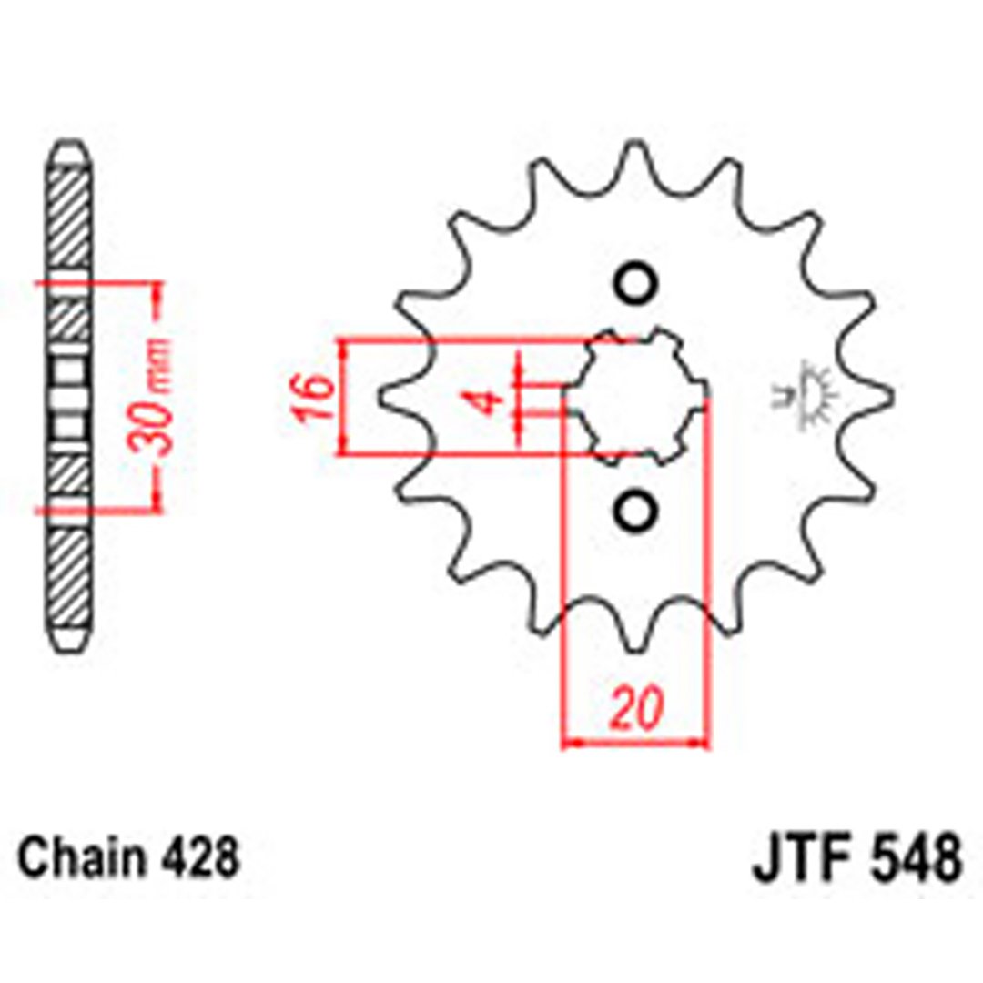 JT Gear Box Sprockets G/B 548-13 YAM