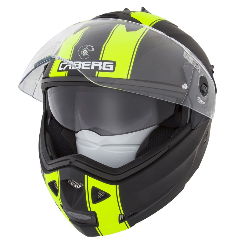 Caberg Duke 2 Legend Matt Black/Fluo Flip Up Motorcycle Helmet