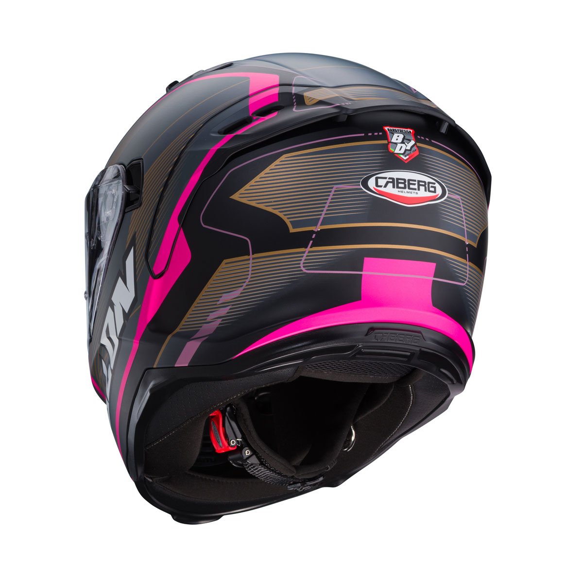 Caberg Avalon X Optic Matt Black/Grey/Fuchsia Helmet - Image 3