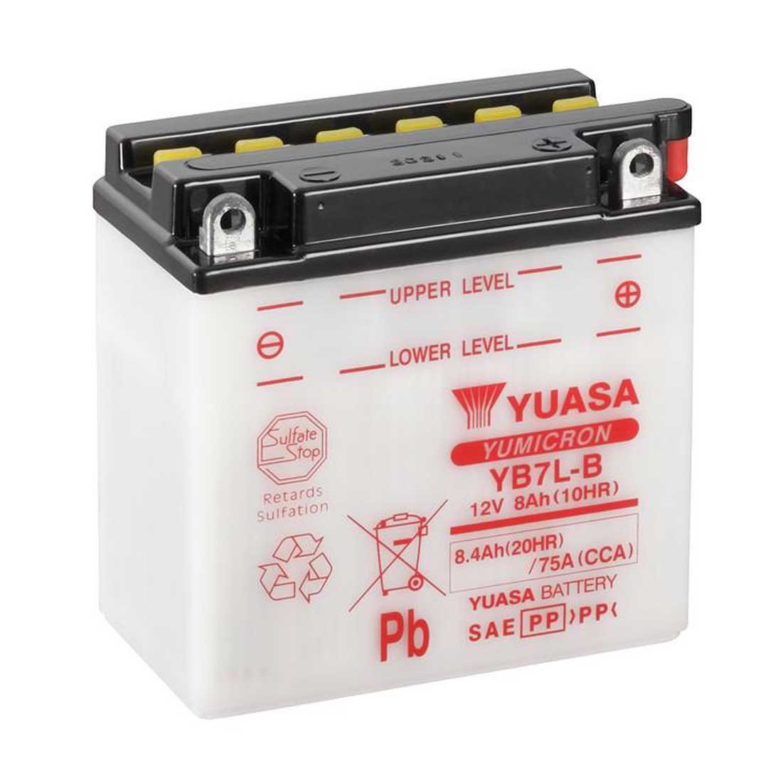 Yuasa Batteries YB7L-B (CP) With Acid