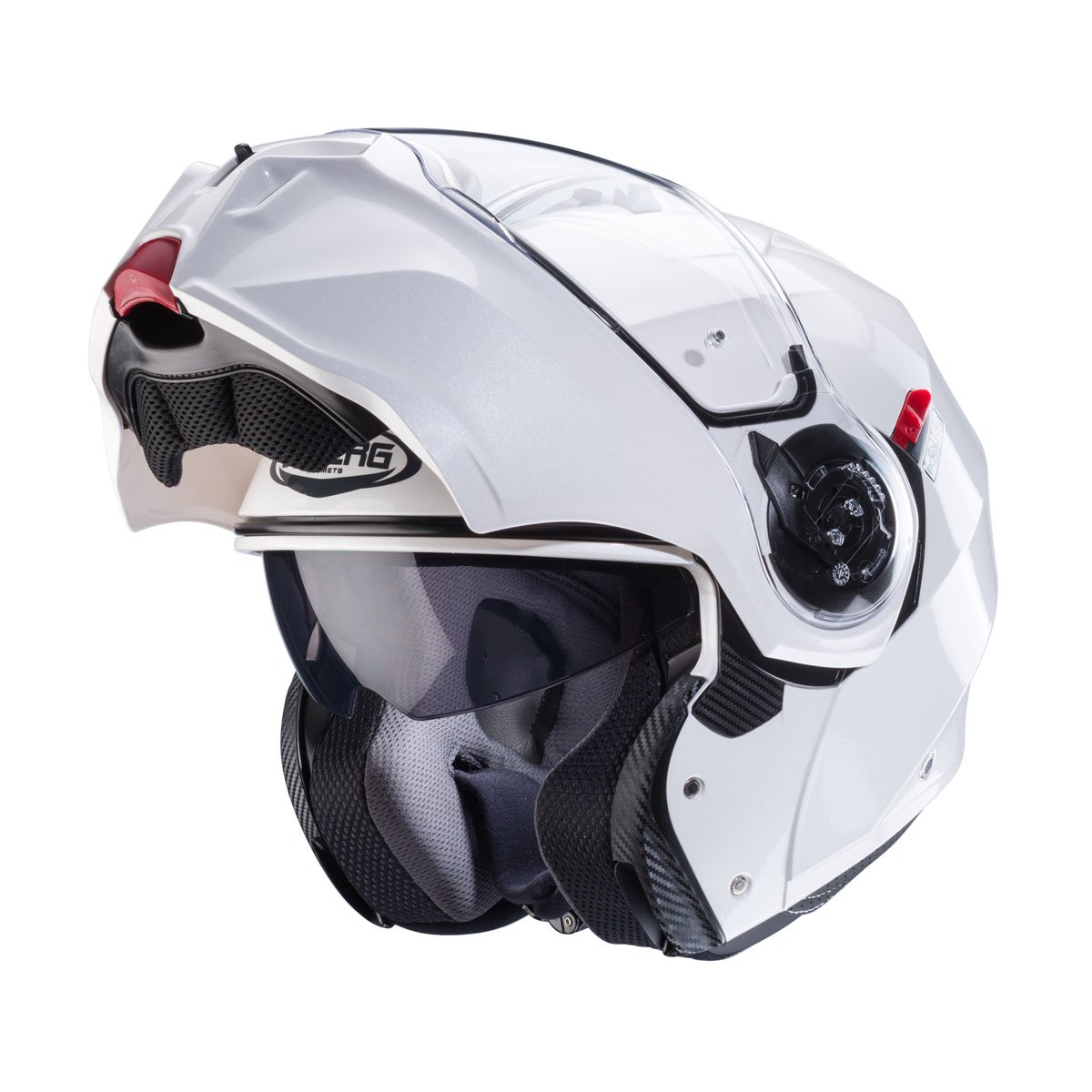 Caberg Duke Evo White Metal Helmet - Image 2