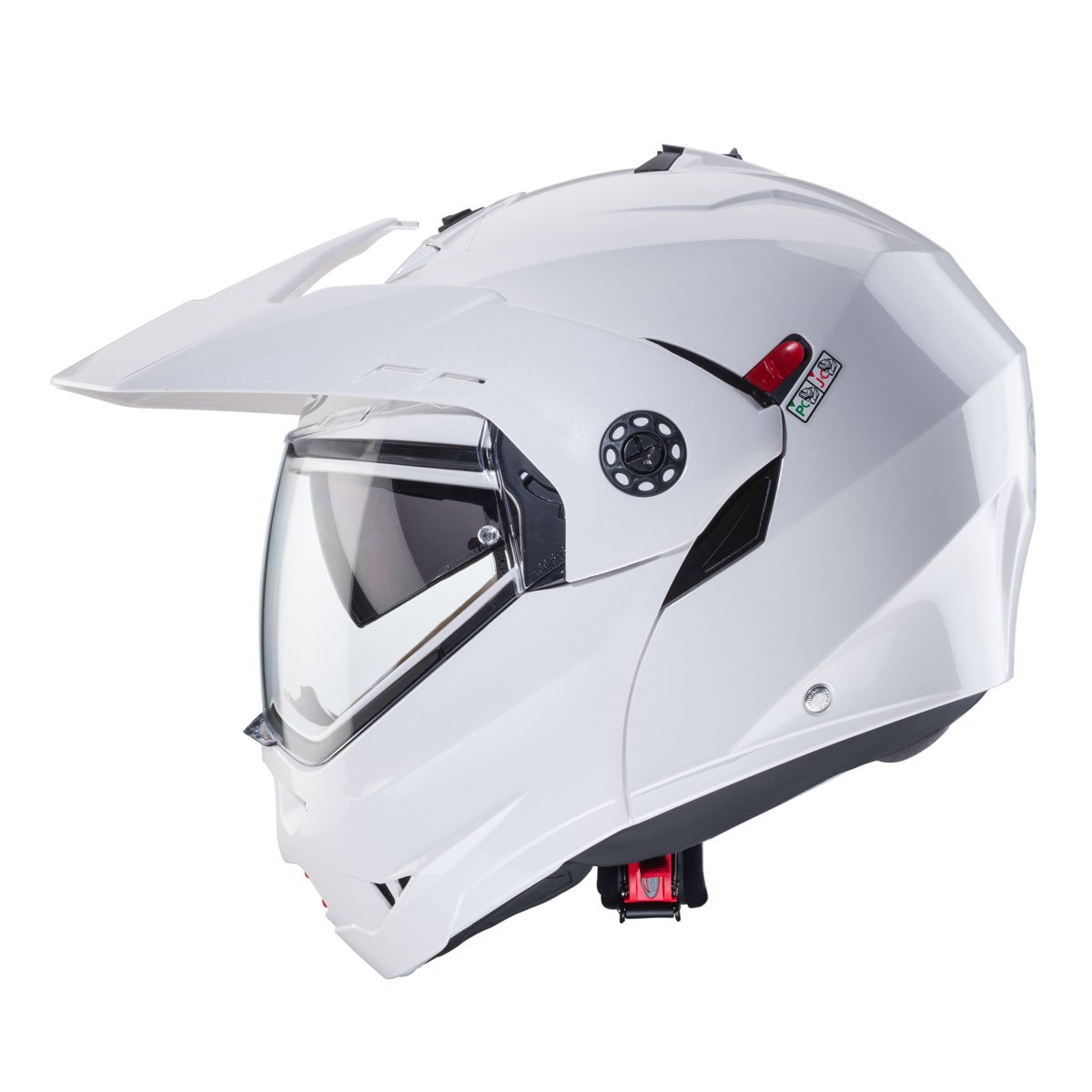 Caberg Tourmax X White Metal Flip Up Motorcycle Helmet - Image 3