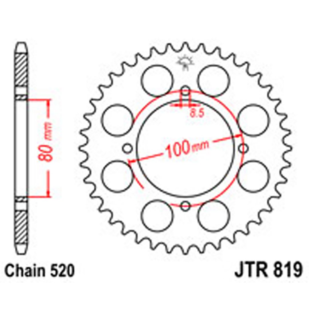 JT Rear Sprockets R/W 819-37T SUZ