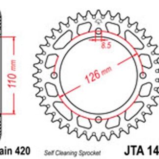 JT Rear Sprockets R/W 1465-46SC Alloy
