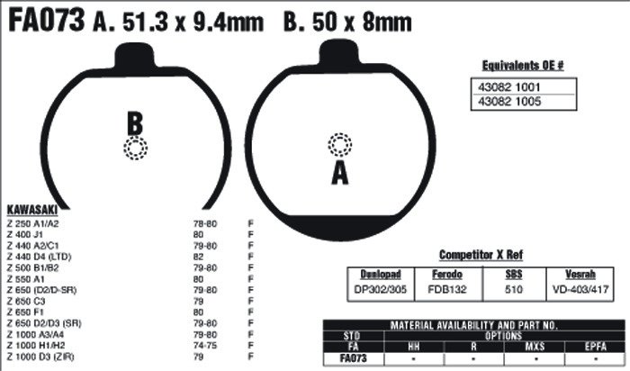 EBC Brake Pads FA073