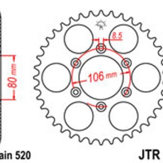 JT Rear Sprockets R/W 22-49