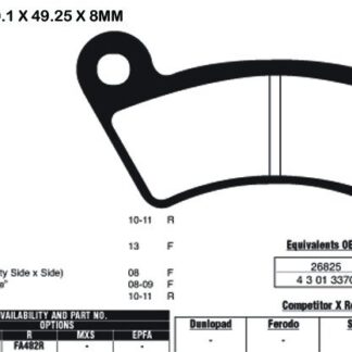 EBC Brake Pads FA482TT-SPECIAL ORDER