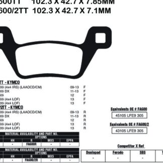 EBC Brake Pads FA600/2TT Special