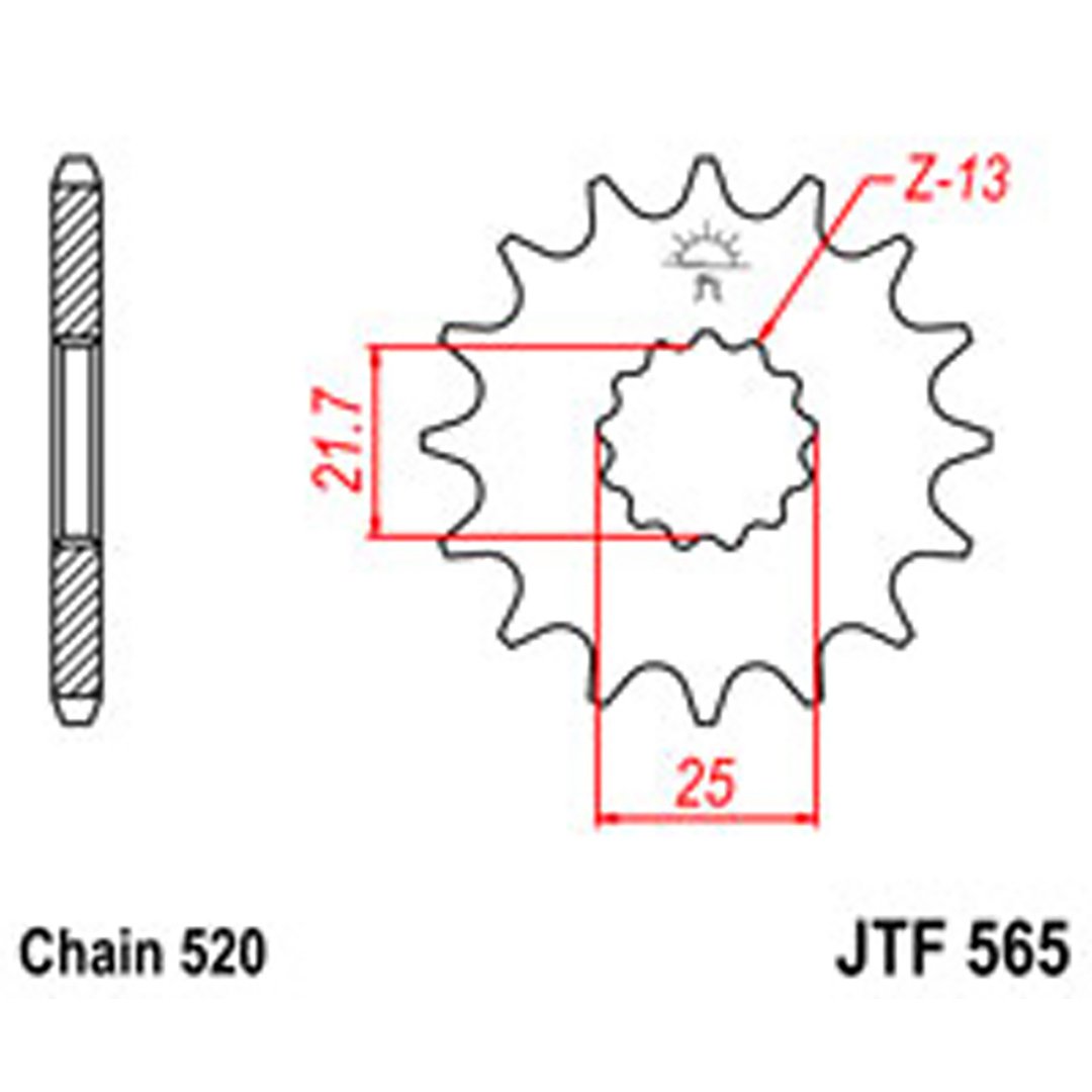 JT Gear Box Sprockets G/B 565-15