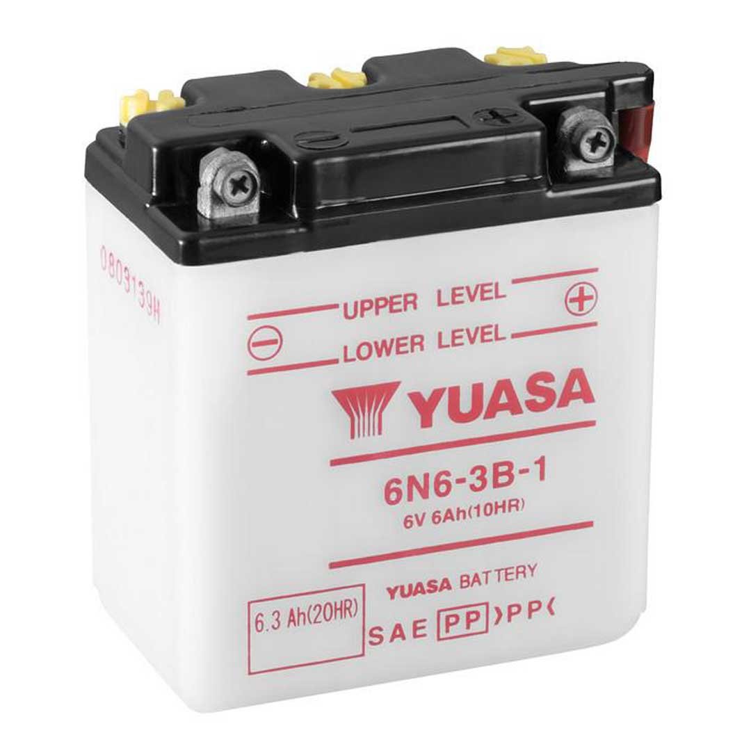 Yuasa Batteries 6N6-3B-1 (CP) With Acid