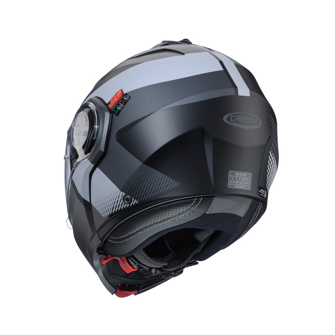 Caberg Duke Evo Indy Matt Black/Gun/Grey Helmet - Image 4