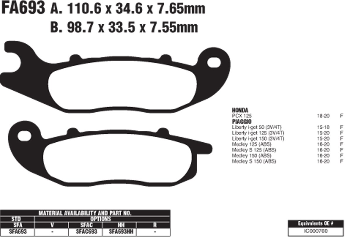 EBC Brake Pads SFA693HH - Image 2