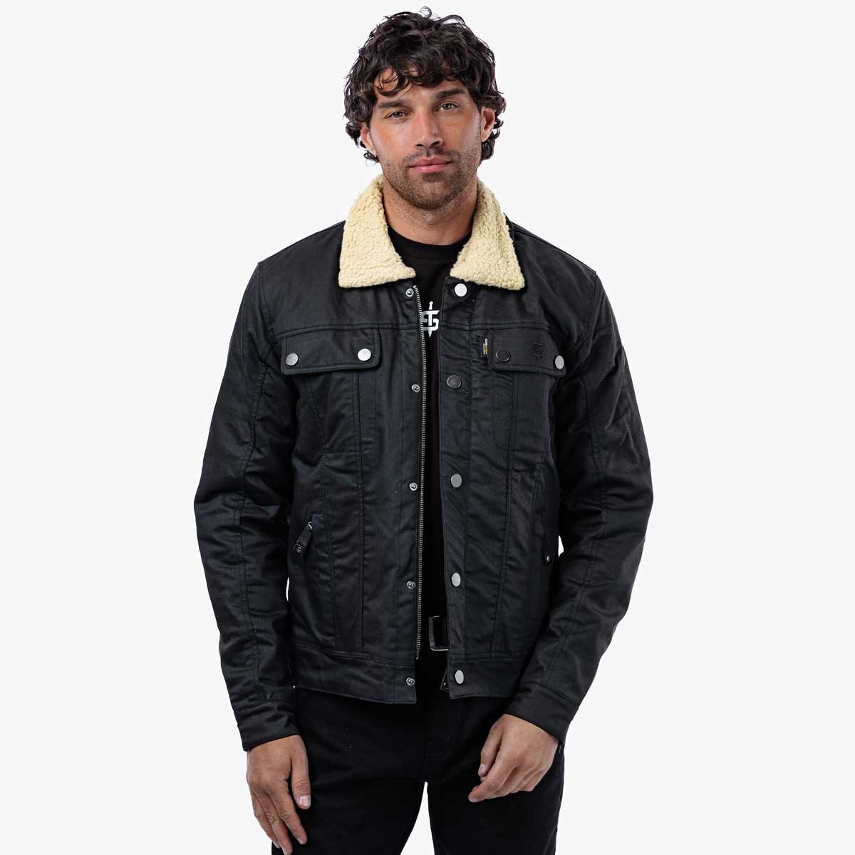 Spada Temper Trucker CE Jacket Black/Tan - Image 6