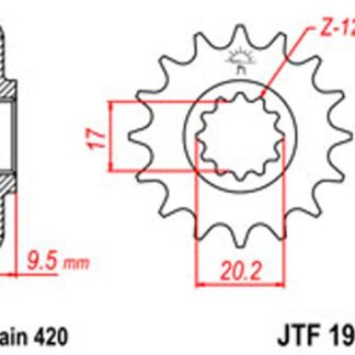 JT Gear Box Sprockets G/B 1906-12