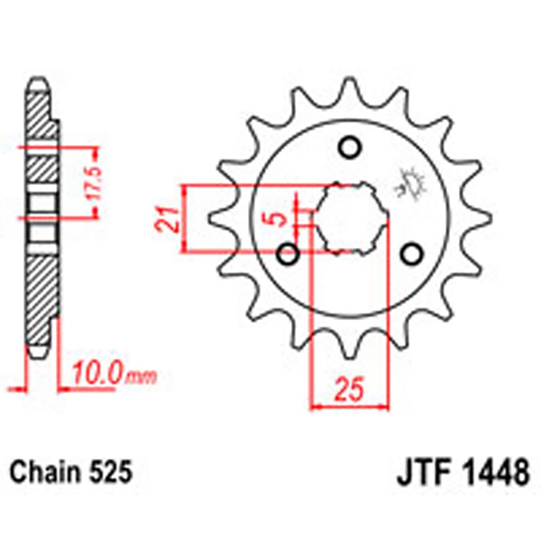 JT Gear Box Sprockets G/B 1448-15 SUZ [2069]