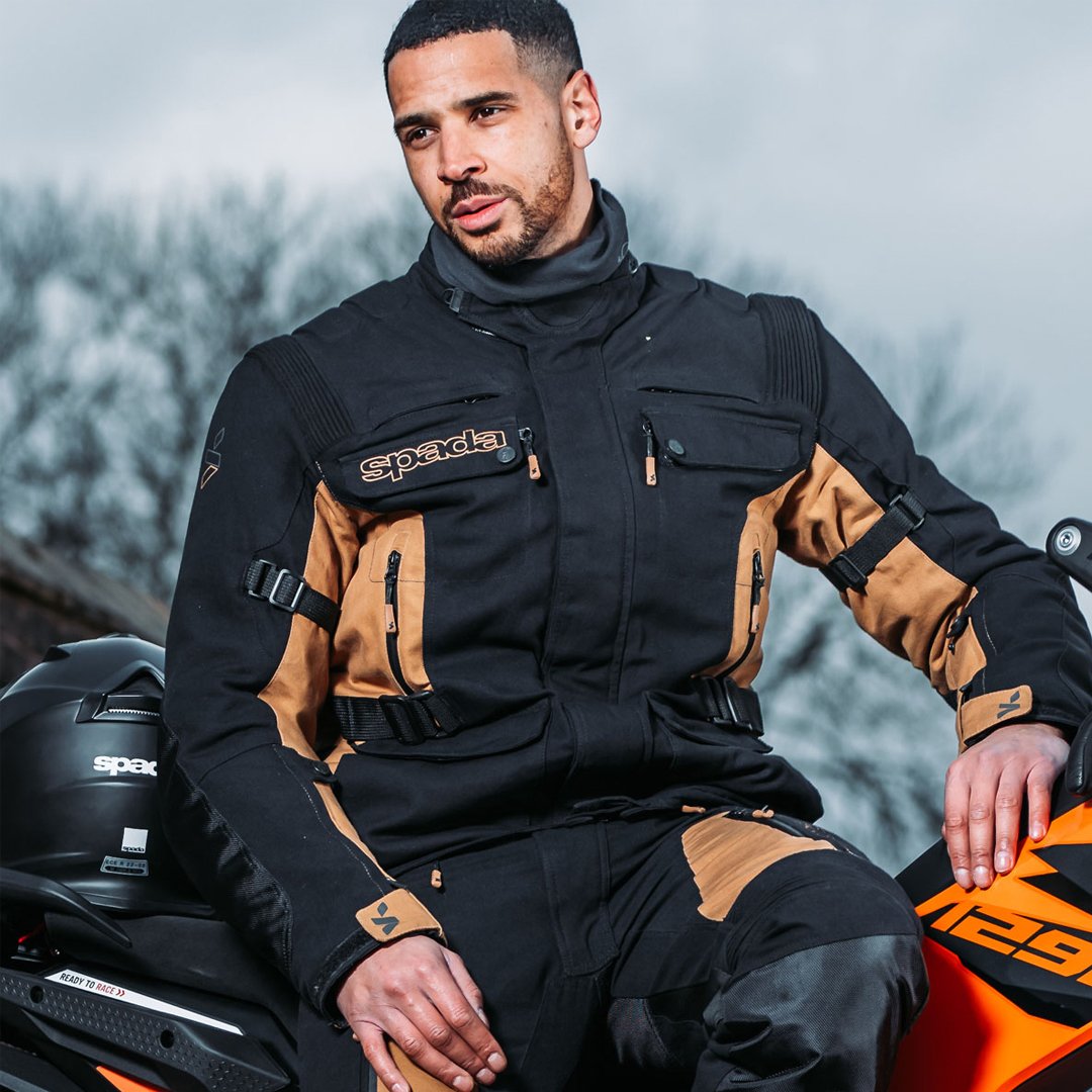 Spada Ascent V3 CE WP Jacket Black/Tan - Image 4