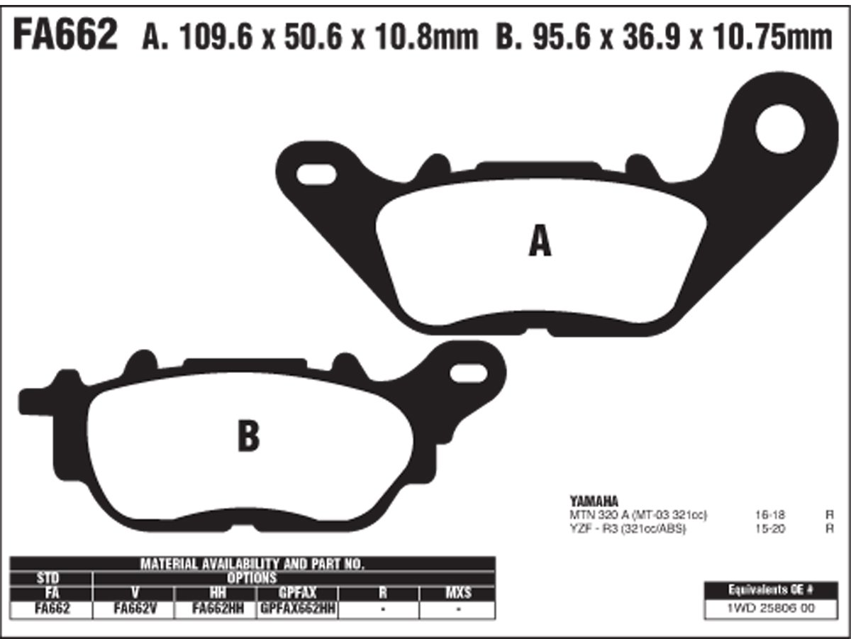 EBC Brake Pads FA662HH - Image 2