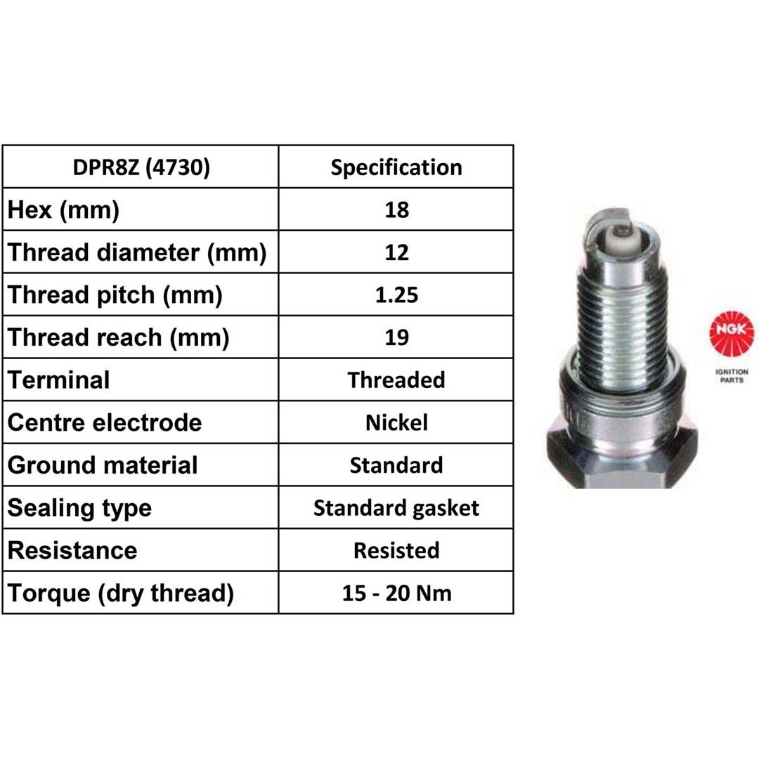 NGK Spark Plug DPR8Z Plugs [Box 10]
