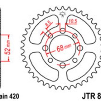 JT Rear Sprockets R/W 801-47