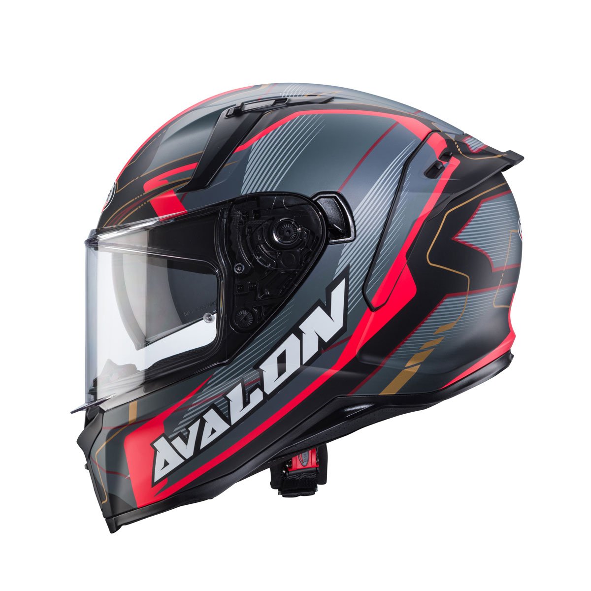 Caberg Avalon X Optic Matt Black/Grey/Red Helmet - Image 2