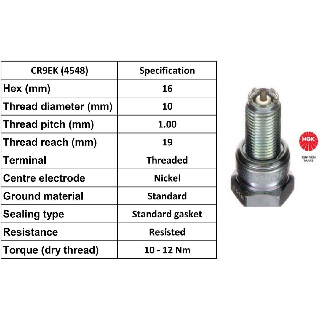 NGK Spark Plug CR9EK Plugs [Box 10]
