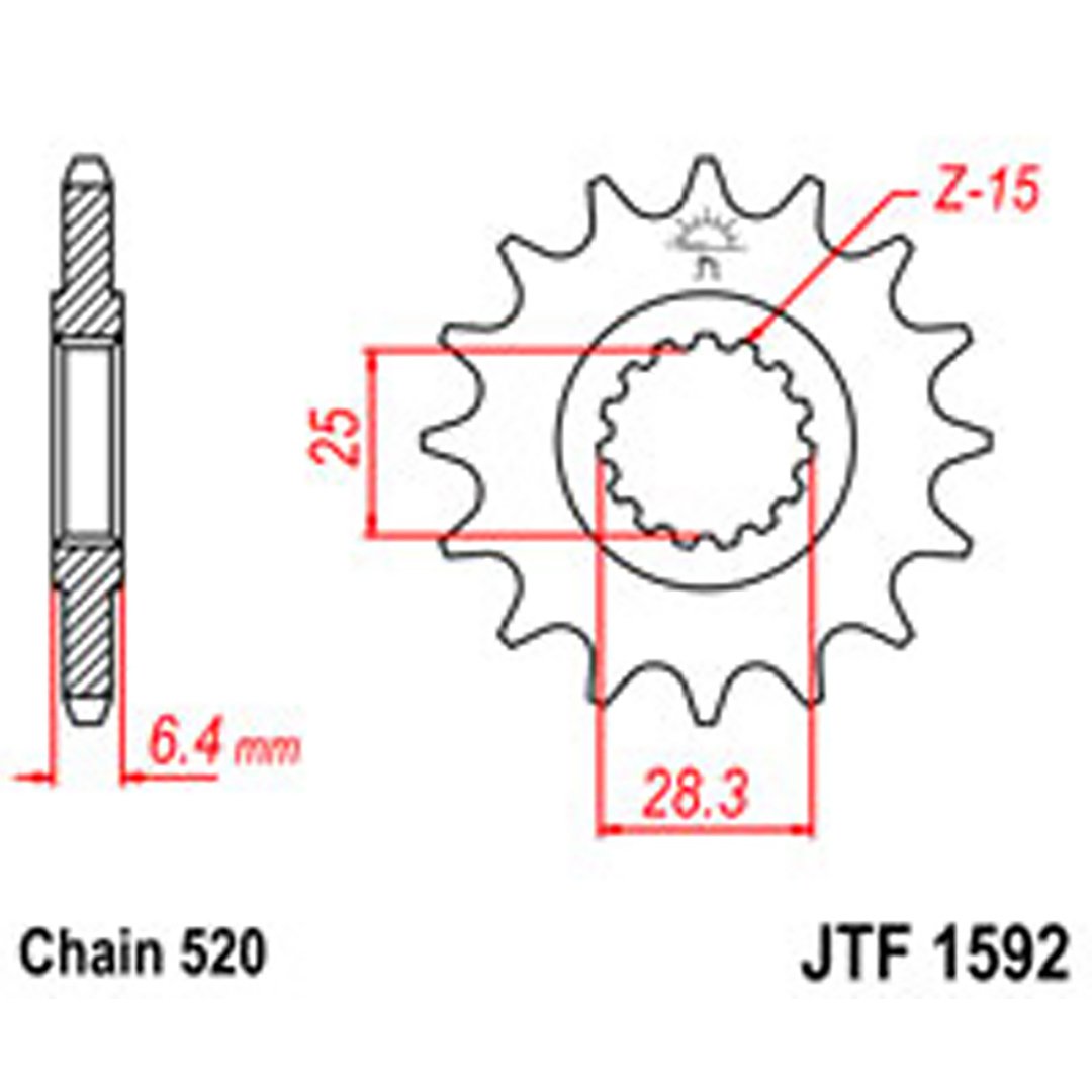 JT Gear Box Sprockets G/B 1592-14