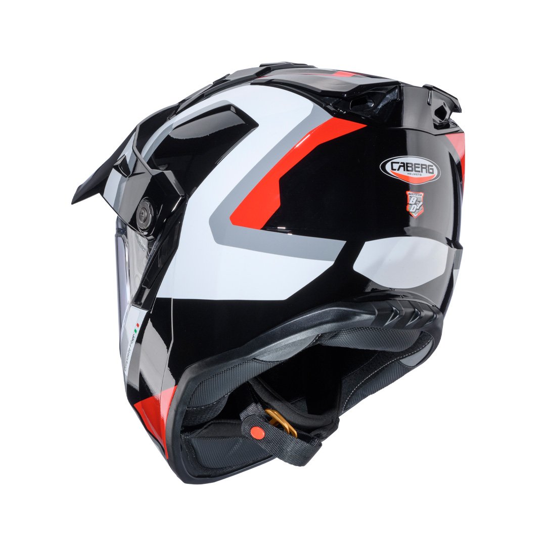 Caberg Tanami Scram Black/Red/White Helmet - Image 3