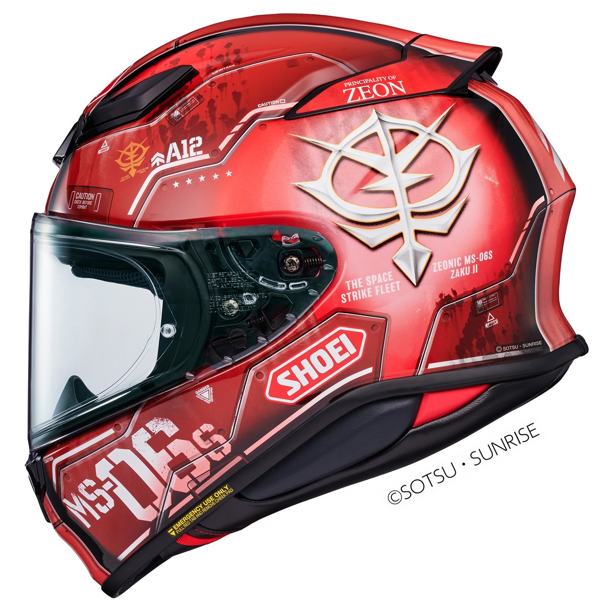 Shoei NXR2 MS-06S Char's Zaku II TC-1 Helmet - Image 3
