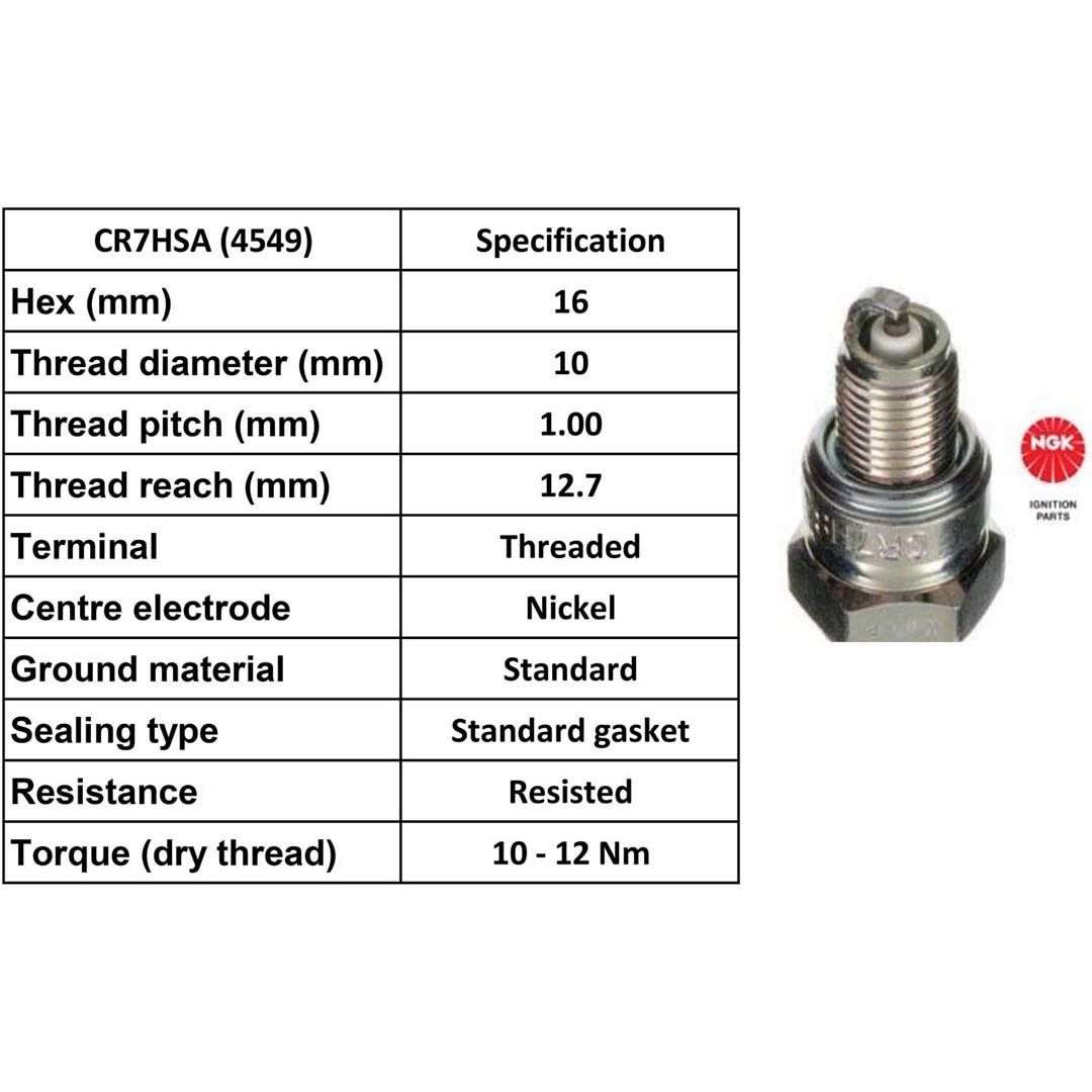 NGK Spark Plug CR7HSA Plugs [Box 10]