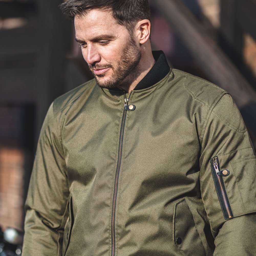 Spada Airforce 1 CE WP Bomber Jacket Olive - Image 6