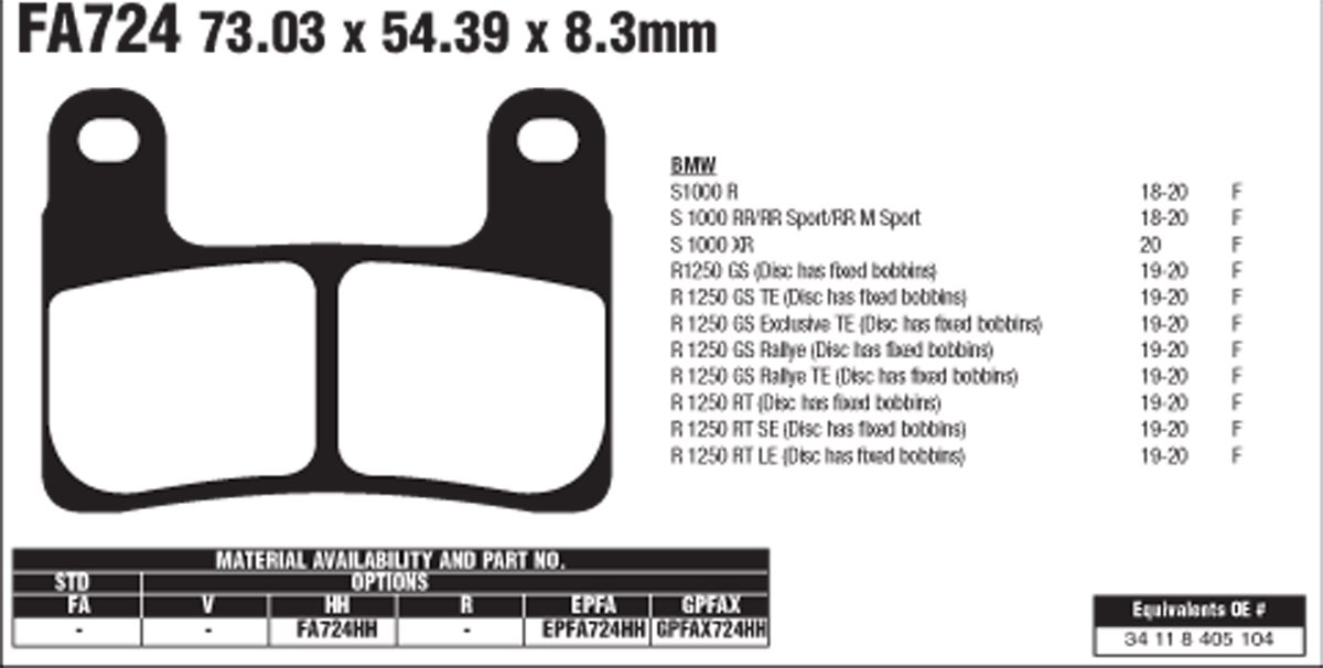 EBC Brake Pads FA724HH - Image 2
