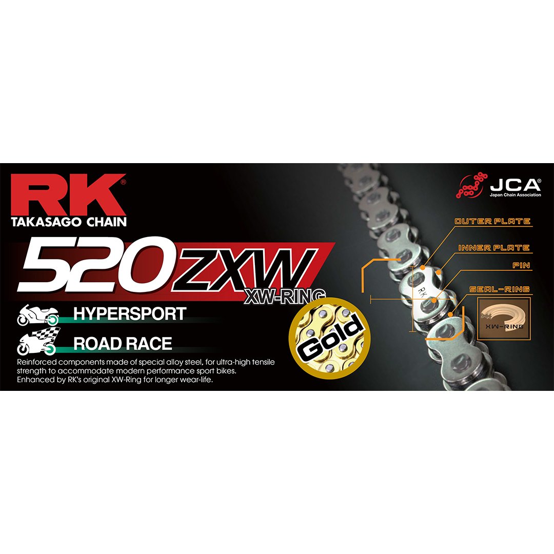 RK GB520 ZXW X 112 CHAIN GOLD [XW]