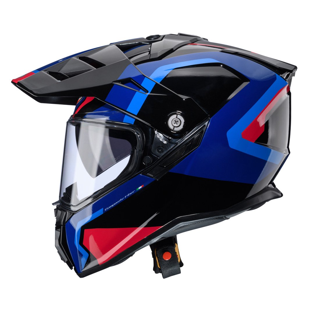 Caberg Tanami Scram Black/Red/Blue/Light Blue Helmet - Image 2