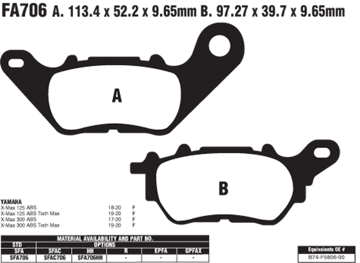 EBC Brake Pads SFA706HH - Image 2