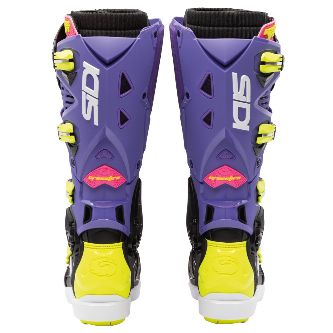 Sidi Crossfire 3 SRS CE Boots Violet/Black/Fluo Yellow - Image 5