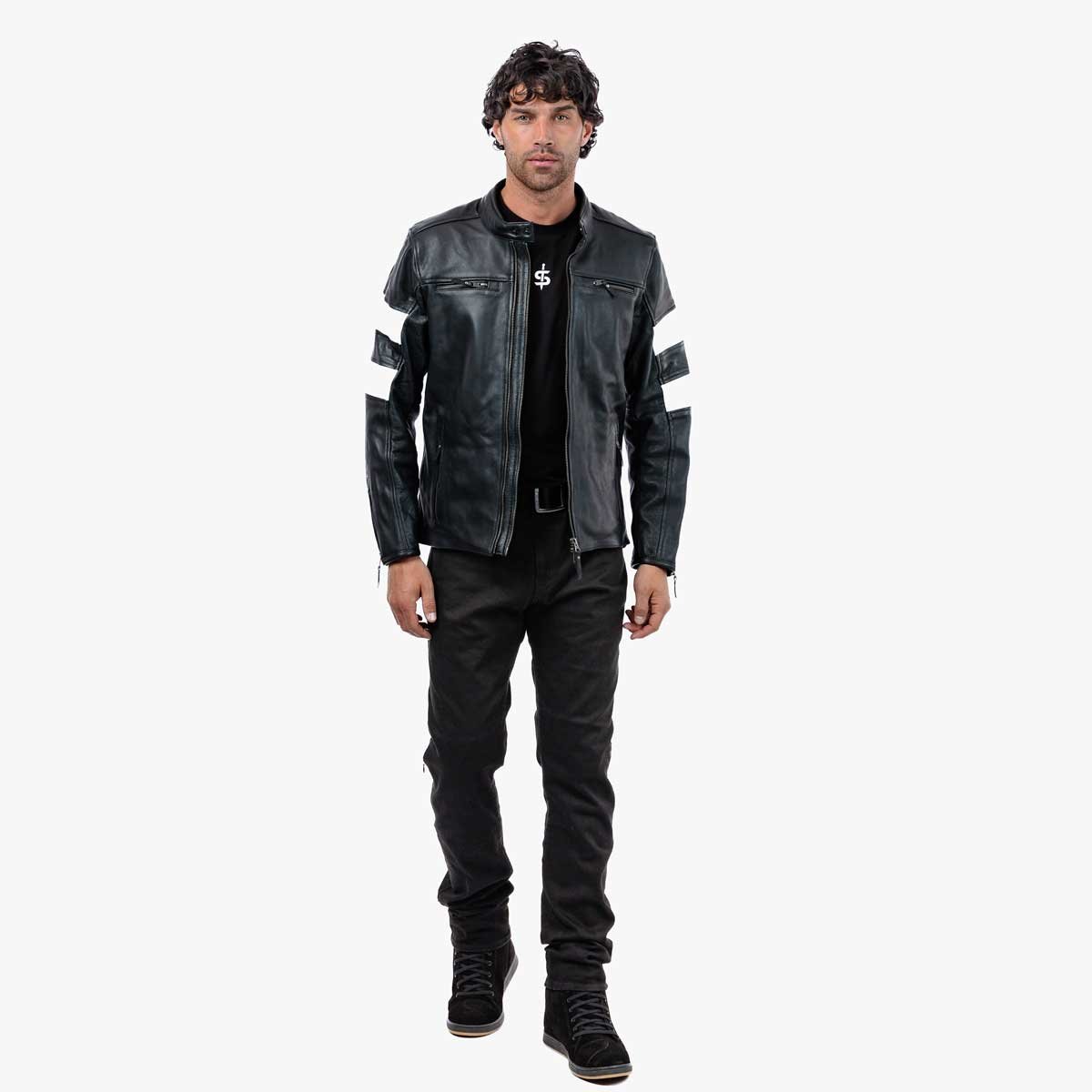 Spada Hanzo CE Leather Jacket Black/Ivory - Image 5