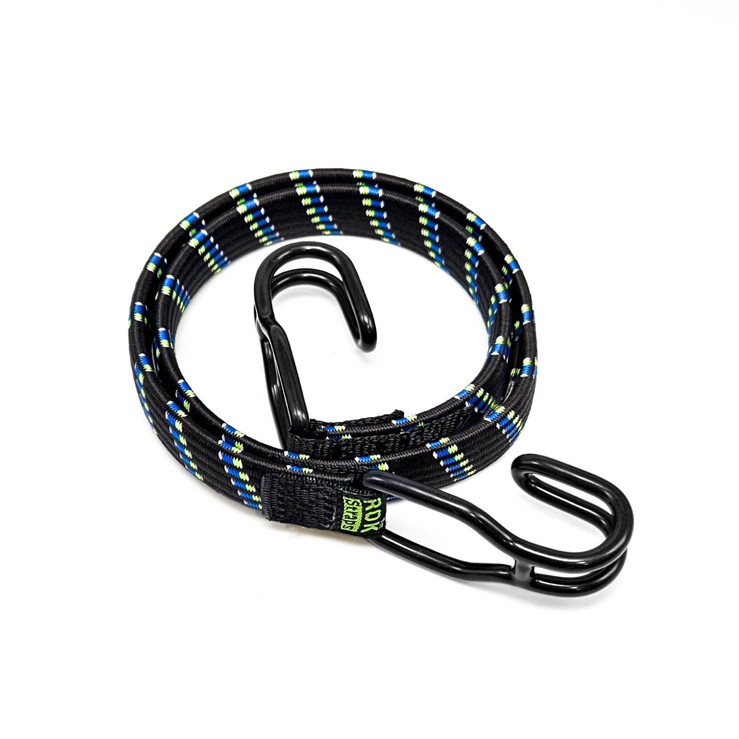 ROK 45020-R All Purpose Standard Stretch Strap Black/Blue/Green/Reflective