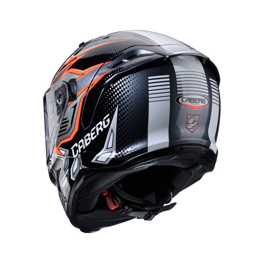 Caberg Avalon X Gurkha Black/Grey/Orange Fluo Helmet - Image 3