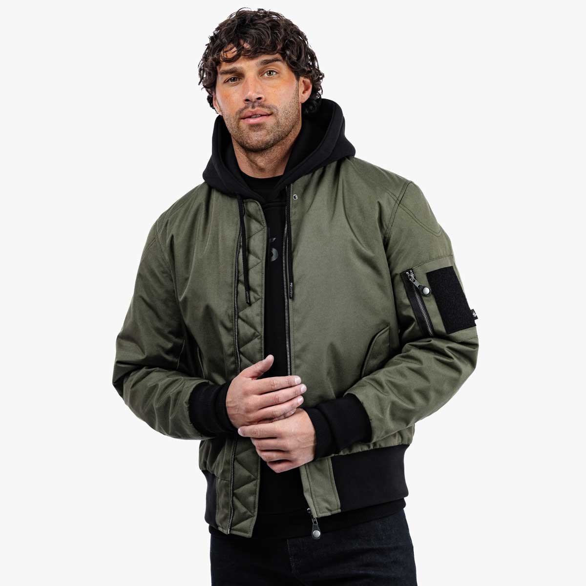 Spada Airforce MA1 CE WP Bomber Jacket Olive - Image 6