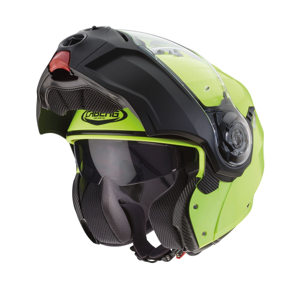 Caberg Droid Hi Viz Flip Up Motorcycle Helmet - Image 2